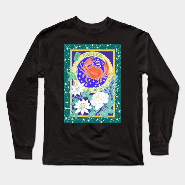 Cancer- Zodiac Long Sleeve T-Shirt by KBMorgan